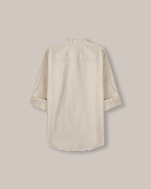 Camisa Manga Larga Beige